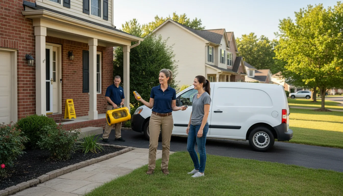 Residential water damage restoration in Saint Pauls, NC